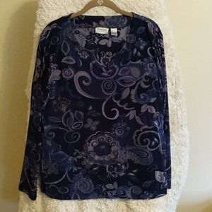 👜3 for$15👜 Chicos long sleeve blouse floral Sz 3